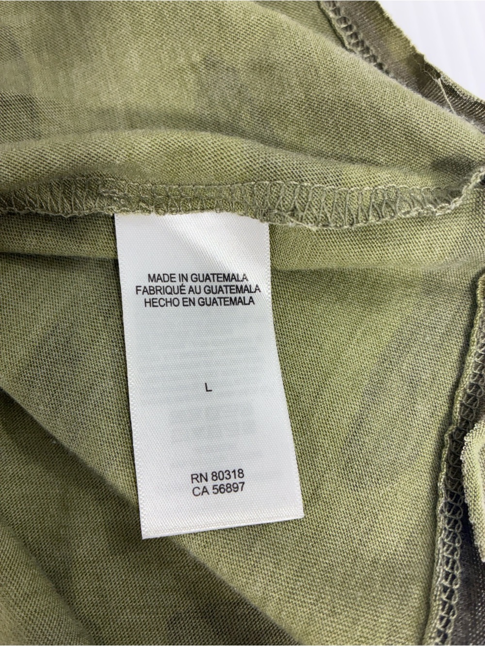 Lucky Brand Olive and Dark Green Camo V-Neck Tee - Picture 4 of 8